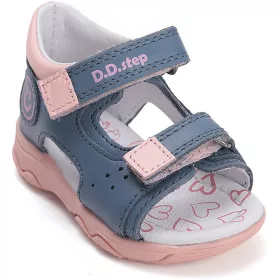 D.D.Step Acélkék-rózsaszín kislány szandál