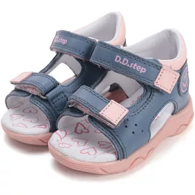 D.D.Step Acélkék-rózsaszín kislány szandál 