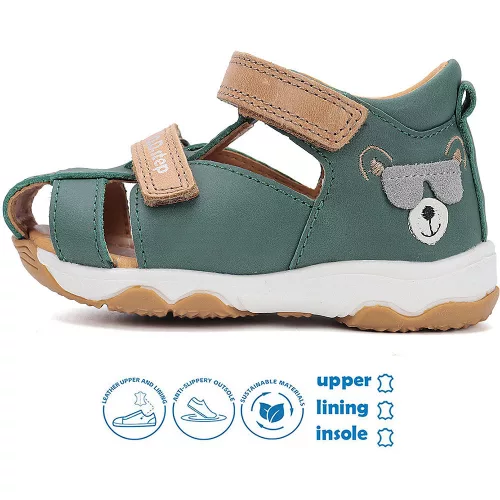 D.D.Step Macis zöld zártorrú kisfiú szandál