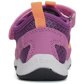 D.D.Step Lila-narancs zártorrú Quick Dry kislány szandál