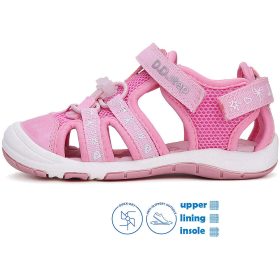 D.D.Step Mintás puncs zártorrú kislány szandál