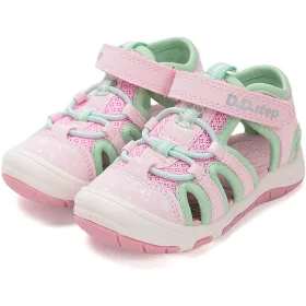   D.D.Step Szivárványos puncs-menta zártorrú kislány szandál