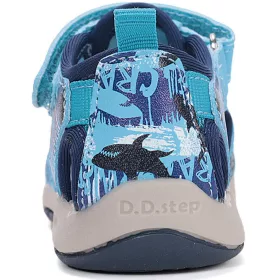   D.D.Step Graffitis kék zártorrú Quick Dry kisfiú szandál