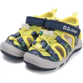   D.D.Step Autós kék-sárga zártorrú Quick Dry kisfiú szandál