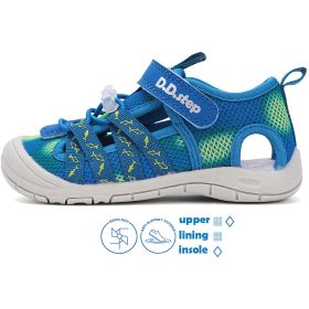 D.D.Step Batikolt kék zártorrú Quick Dry kisfiú szandál