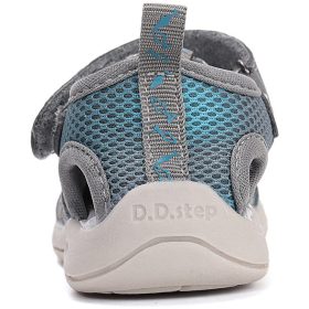   D.D.Step Batikolt szürke-kék zártorrú Quick Dry kisfiú szandál