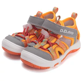   D.D.Step Batikolt-narancs-szürke zártorrú Quick Dry kisfiú szandál