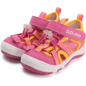   D.D.Step Batikolt-pink-narancs zártorrú Quick Dry kislány szandál