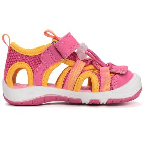   D.D.Step Batikolt-pink-narancs zártorrú Quick Dry kislány szandál
