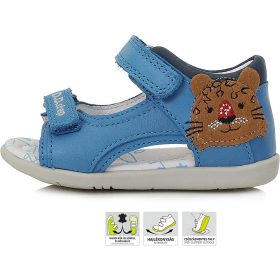 D.D.Step Leopárdos kék kisfiú szandál