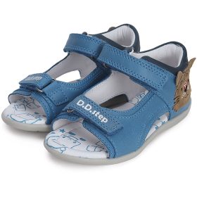 D.D.Step Leopárdos kék kisfiú szandál