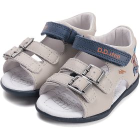 D.D.Step Kutyás szürke-kék kisfiú szandál