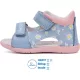 D.D.Step Margarétás világoskék kislány szandál