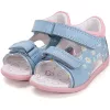 D.D.Step Margarétás világoskék kislány szandál