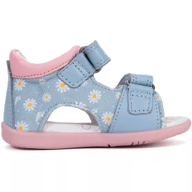 D.D.Step Margarétás világoskék kislány szandál