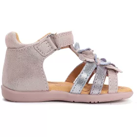 D.D.Step Virágos rózsaszín kislány szandál