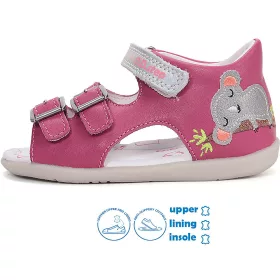 D.D.Step Koalás sötétrózsaszín kislány szandál