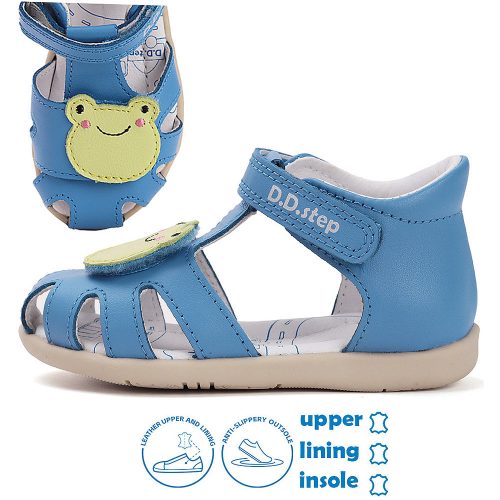 D.D.Step Békás égkék zártorrú kisfiú szandál