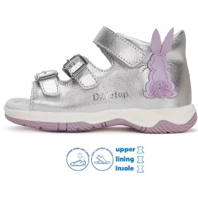 D.D.Step Nyuszis ezüst kislány szandál