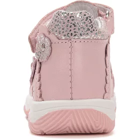 D.D.Step Virágos rózsaszín zártorrú baba szandál