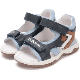 D.D.Step Csillagos kék-barna kisfiú szandál