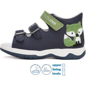 D.D.Step Rókás éjkék-zöld kisfiú szandál