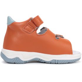 D.D.Step Dínós égkék-narancs kisfiú szandál