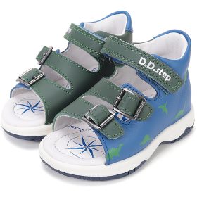 D.D.Step Dínós kék-zöld kisfiú szandál