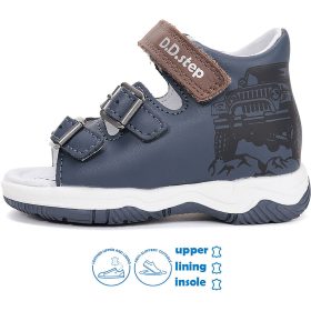 D.D.Step Terepjárós sötétkék kisfiú szandál 
