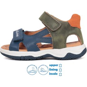 D.D.Step Kheki-sötétkék fiú szandál