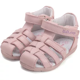 D.D.Step Virágos rózsaszín zártorrú kislány szandál