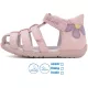D.D.Step Virágos rózsaszín zártorrú kislány szandál