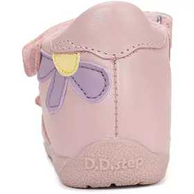 D.D.Step Virágos rózsaszín zártorrú kislány szandál