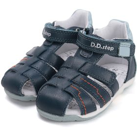 D.D.Step Éjkék-világoskék zártorrú kisfiú szandál