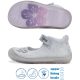 D.D.Step Barefoot Ezüstvirágos kislány félcipő