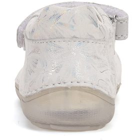 D.D.Step Barefoot Ezüstvirágos kislány félcipő