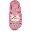 D.D.Step Szivárványos rózsaszín LED fényű baba papucs
