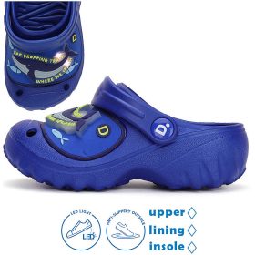 D.D.Step Bálnás kék LED fényű kisfiú papucs