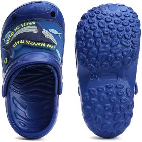 D.D.Step Bálnás kék LED fényű kisfiú papucs