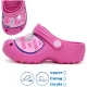 D.D.Step Csikóhalas rózsaszín LED fényű kislány papucs