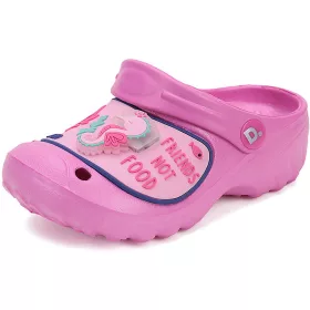 D.D.Step Csikóhalas rózsaszín LED fényű kislány papucs