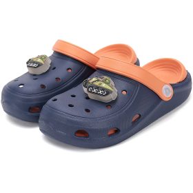 D.D.Step Tankos sötétkék LED fényű kisfiú papucs