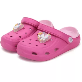 D.D.Step Unikornis pink LED fényű kislány papucs