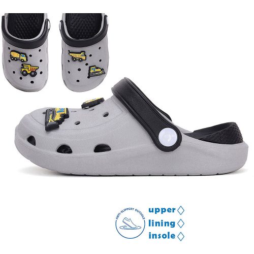 D.D.Step Munkagépes szürke kisfiú papucs