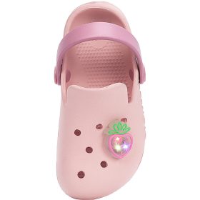D.D.Step Epres rózsaszín LED fényű kislány papucs
