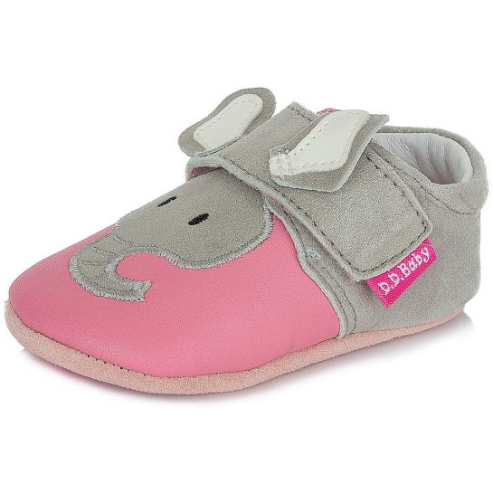 D.D.Step Elefántos rózsaszín baba kocsicipő