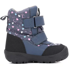 D.D.Step Szíves kék bélelt Aqua Tex kislány bakancs