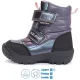 D.D.Step Lila-fekete bélelt Aqua Tex kislány bakancs