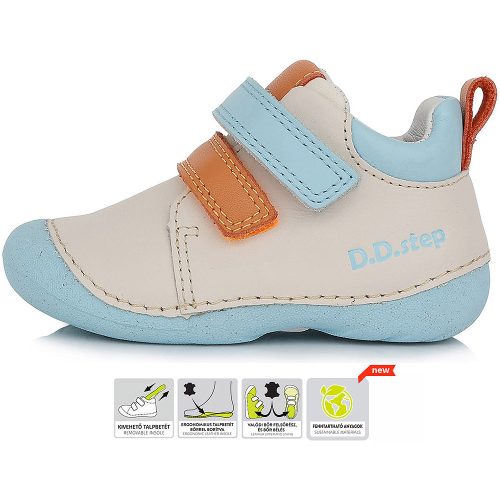 D.D.Step Első lépés Bézs-kék baba cipő