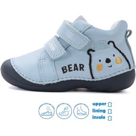 D.D.Step Első lépés Macis világoskék baba cipő